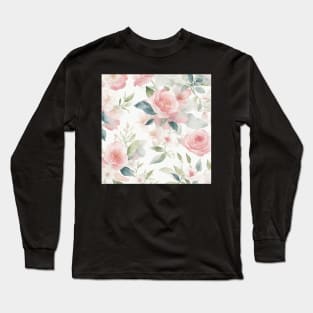 Elegant Floral Watercolors Long Sleeve T-Shirt